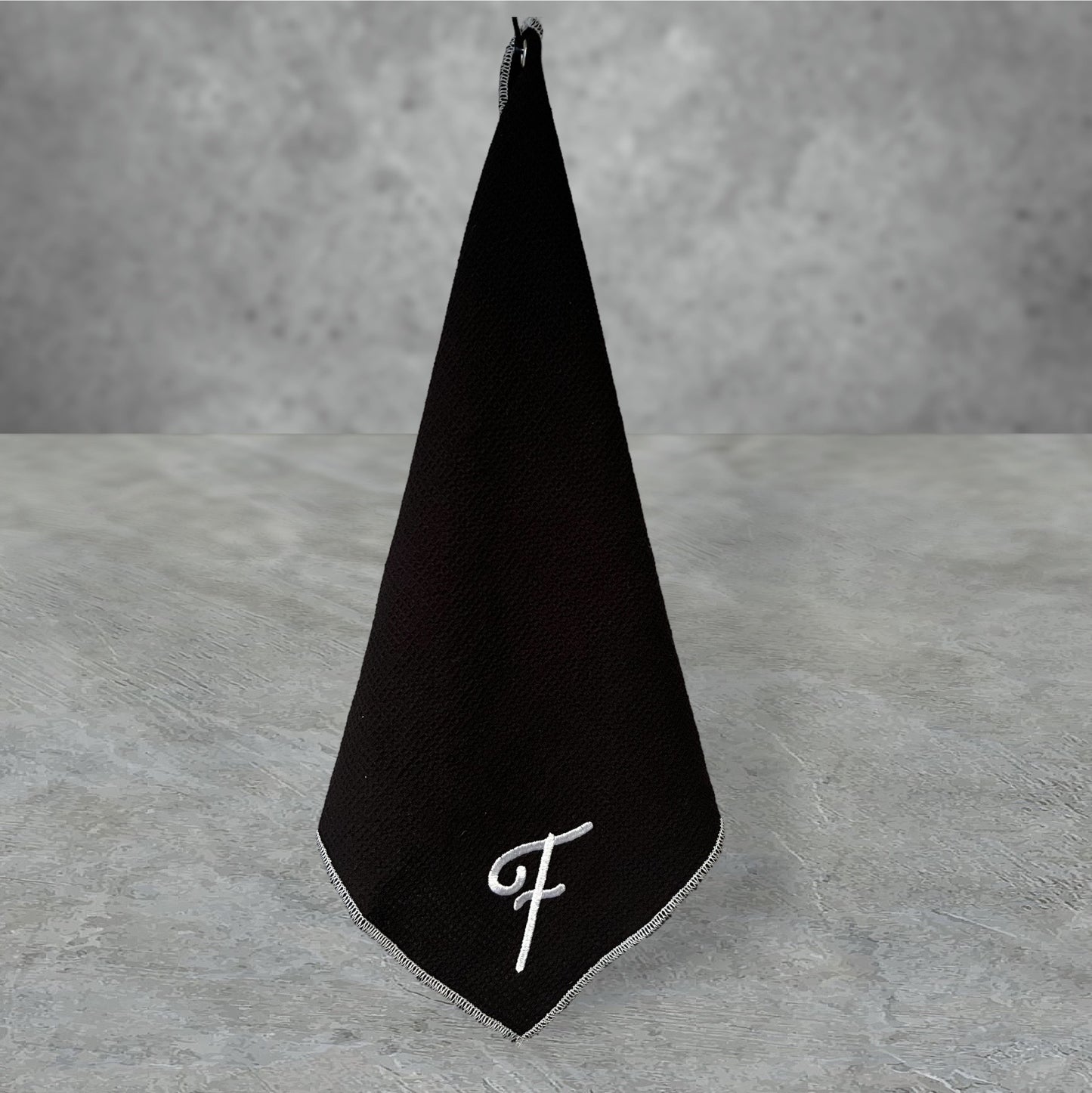 Black Logo Golf Towel