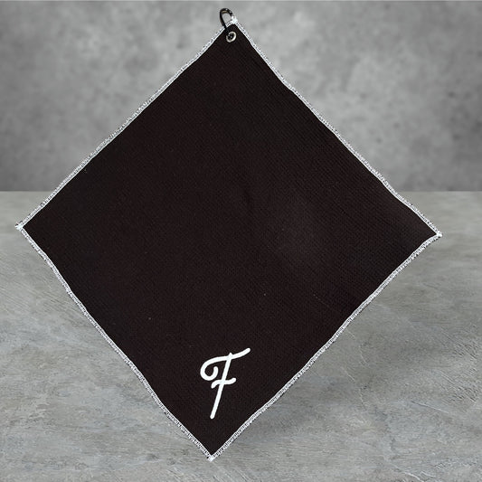 Black Logo Golf Towel