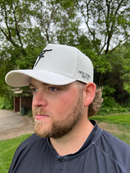 White Logo Golf Hat