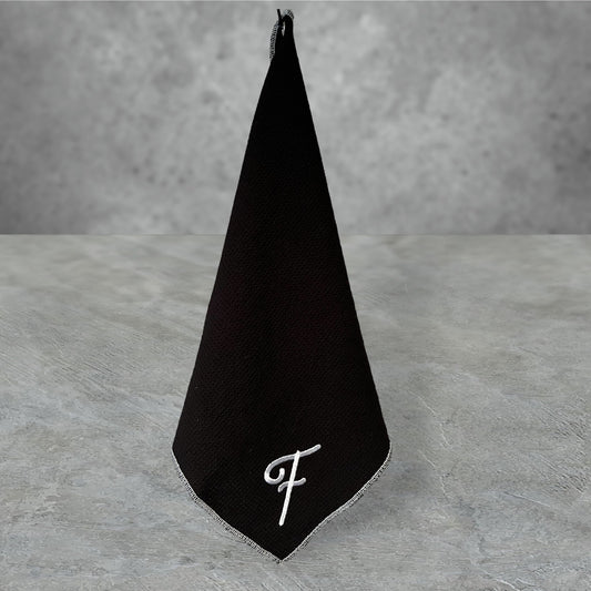 Black Logo Golf Towel