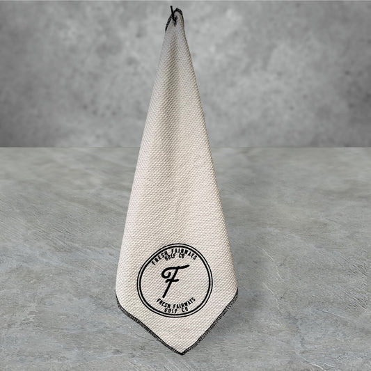 White Fresh Fairways Golf Towel