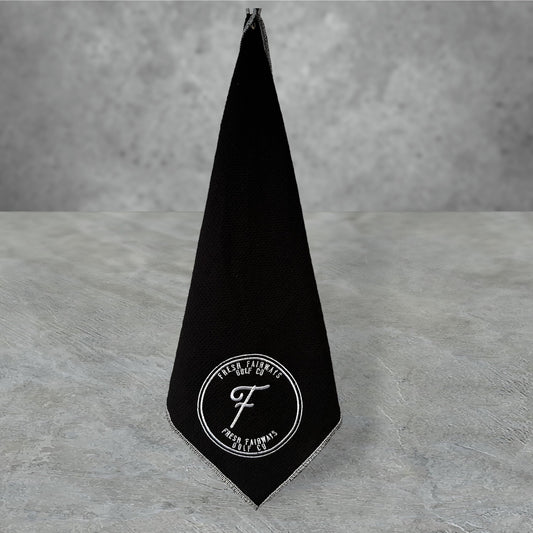 Black Fresh Fairways Golf Towel