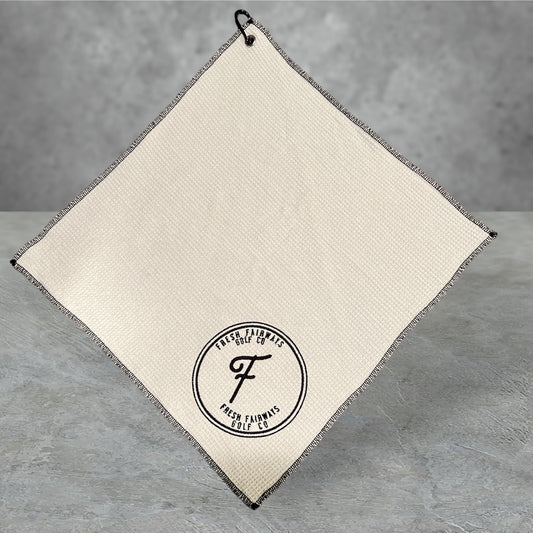 White Fresh Fairways Golf Towel