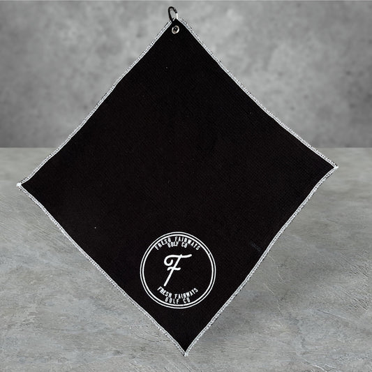 Black Fresh Fairways Golf Towel