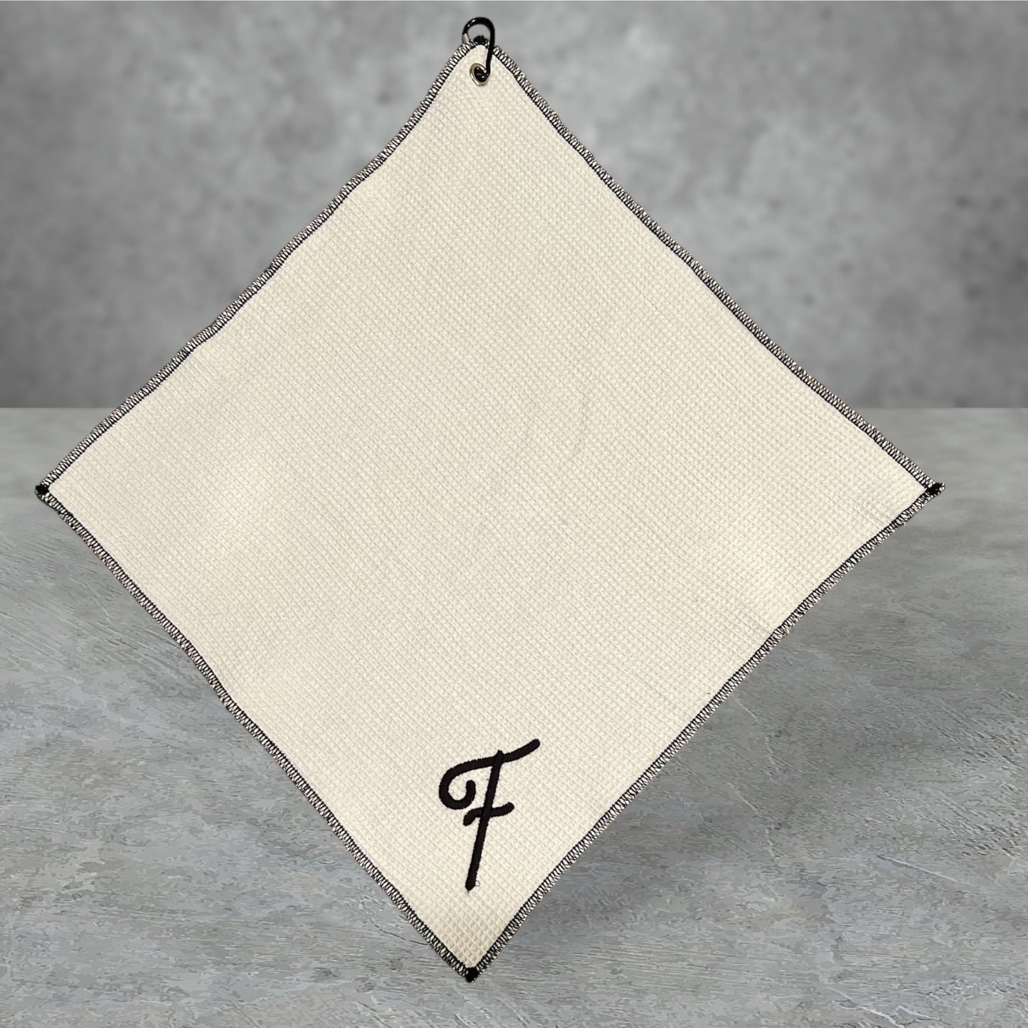 White Logo Golf Towel